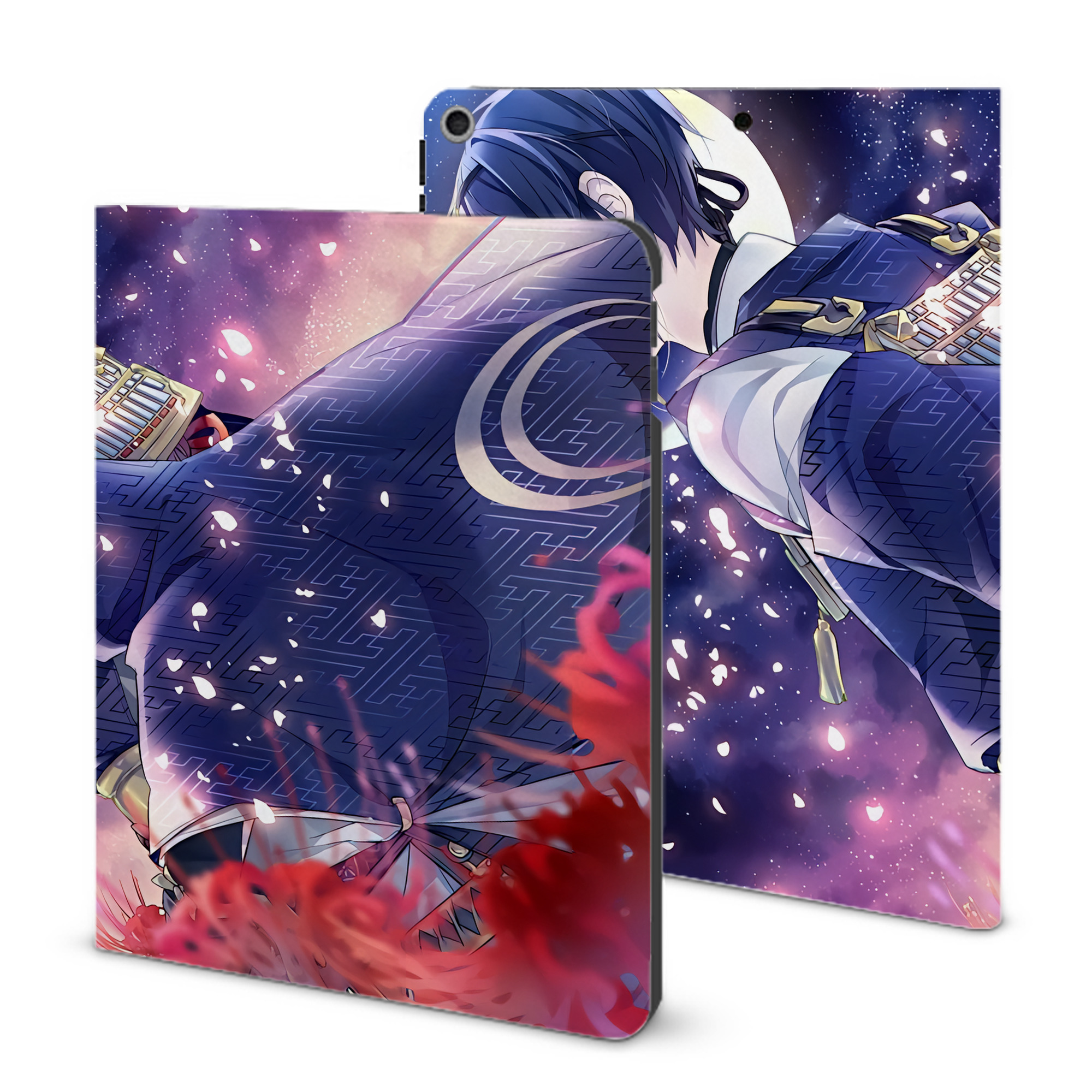 （画像用） 刀剣乱舞 Touken Ranbu IPad ケース ブック型 PUレザー TPU 耐衝撃 軽量 薄型 ペン収納なし 全面保護 IPad 各モデル対応